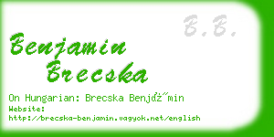 benjamin brecska business card